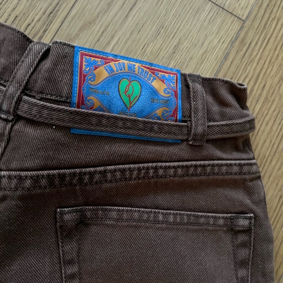 Joyrich Los Angeles Brown Denim Barrel Jeans Size XS - Picture 5 of 5